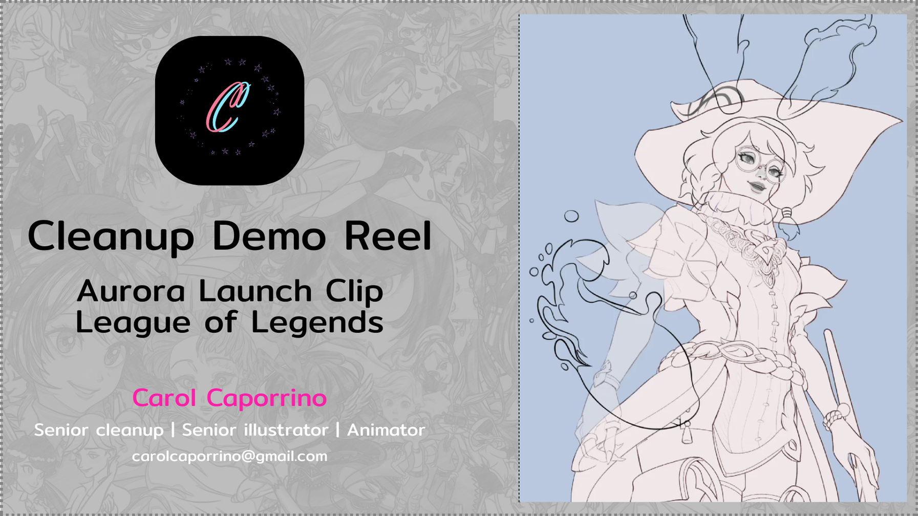 Aurora Launch Clip - Cleanup Demo Reel - Carol Caporrino